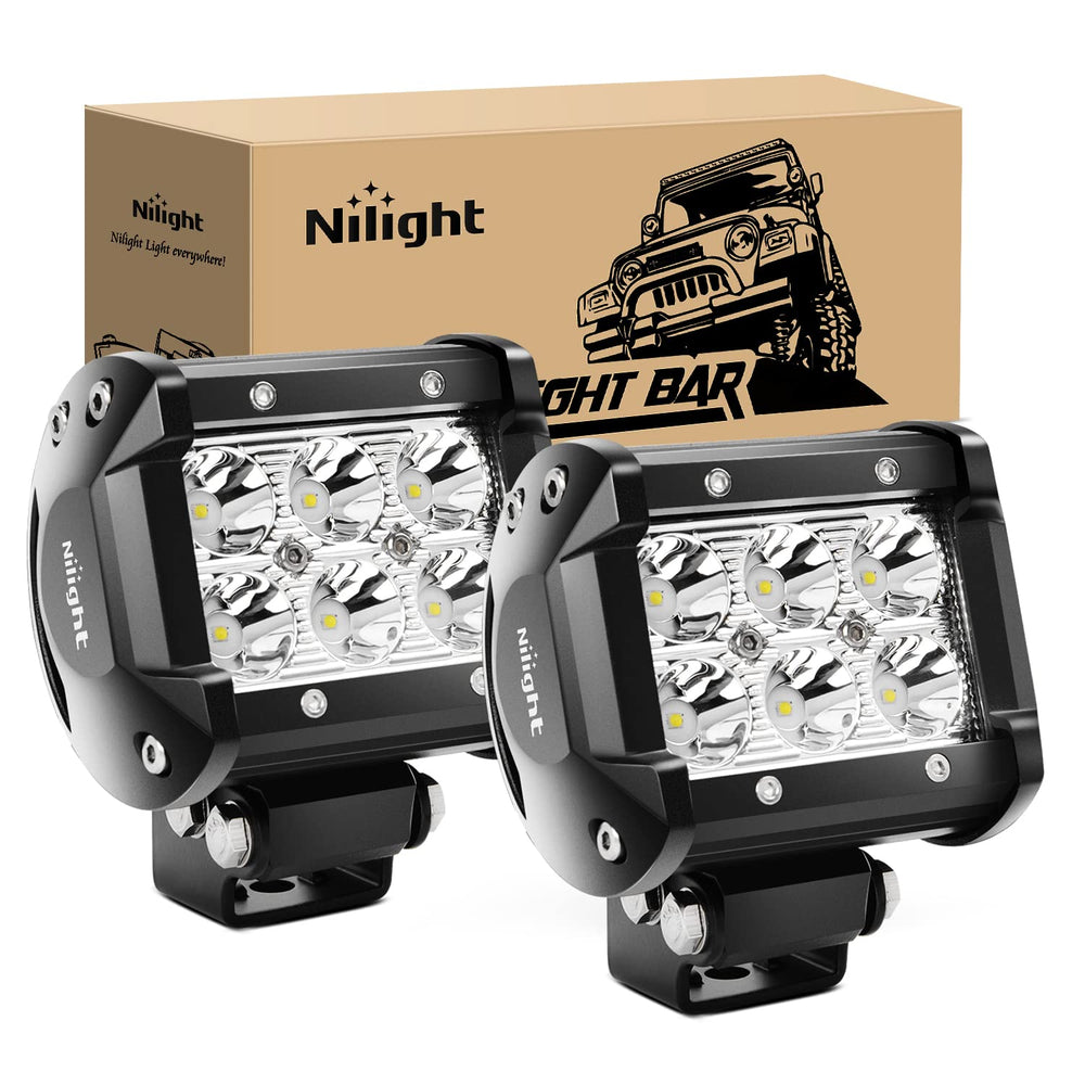 Nilight vista frontal del par de pods, luz potente y compacta