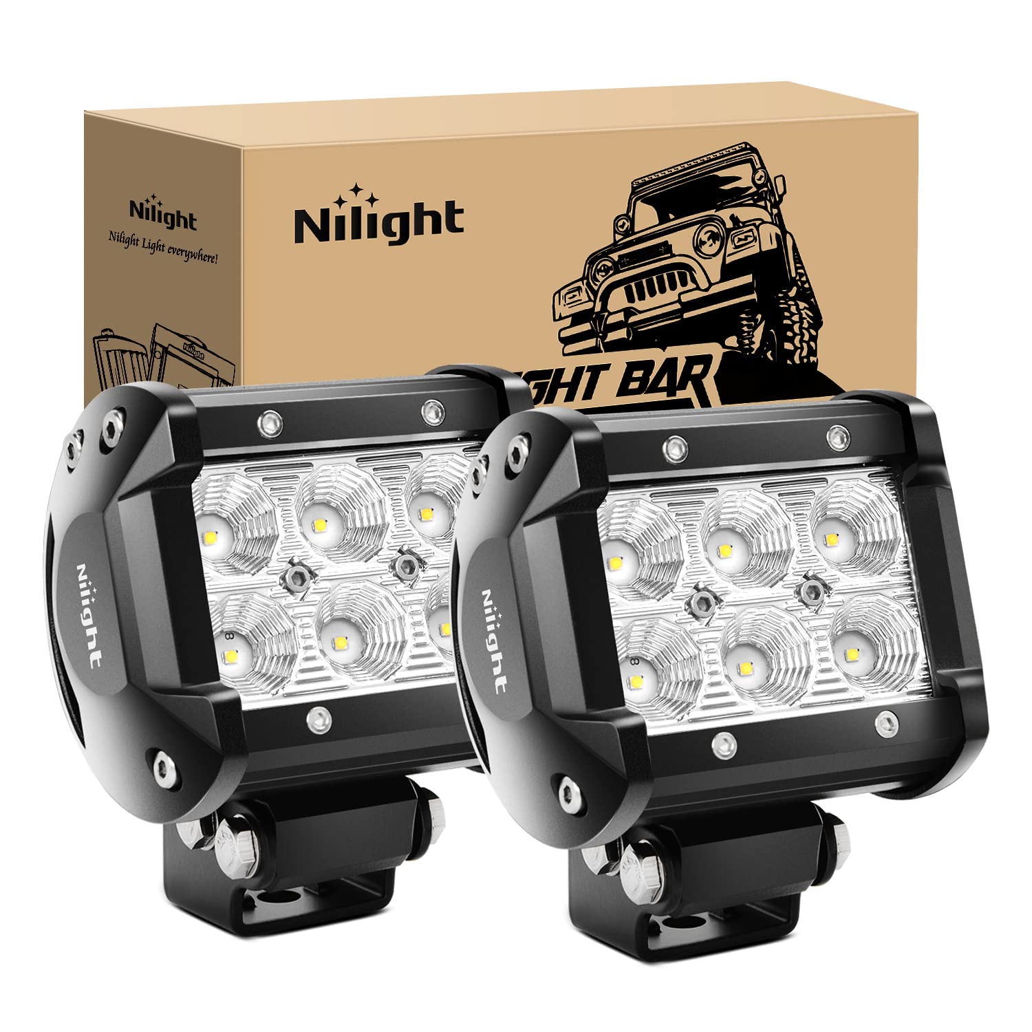 Nilight pod frontal mostrando carcasa robusta y alto brillo