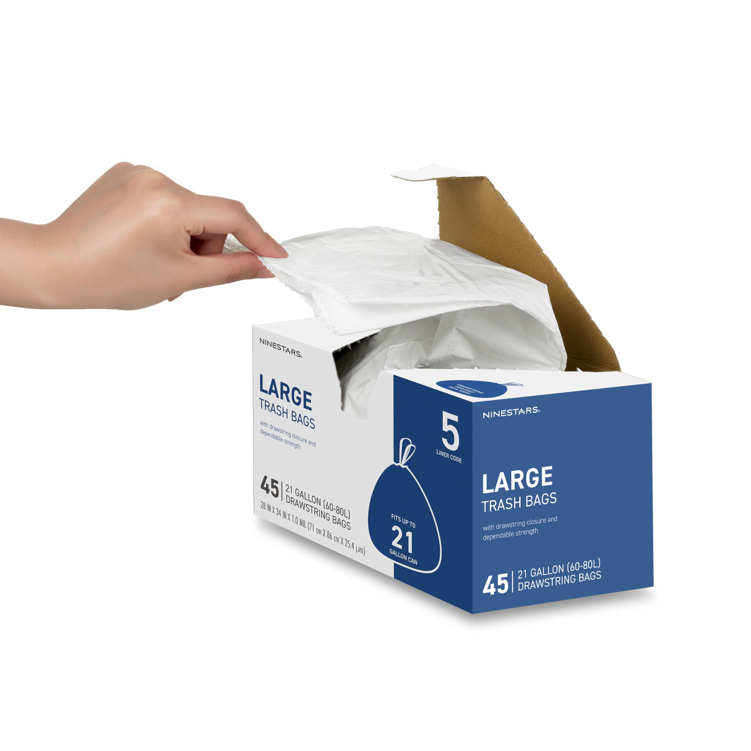 Ninestars bolsas apiladas para almacenamiento compacto y reposición sencilla