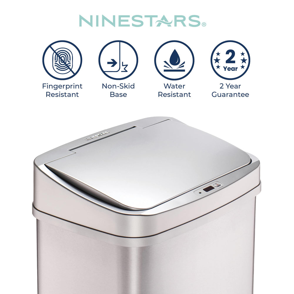 Ninestars sensor de movimiento en primer plano que abre la tapa sin contacto para higiene