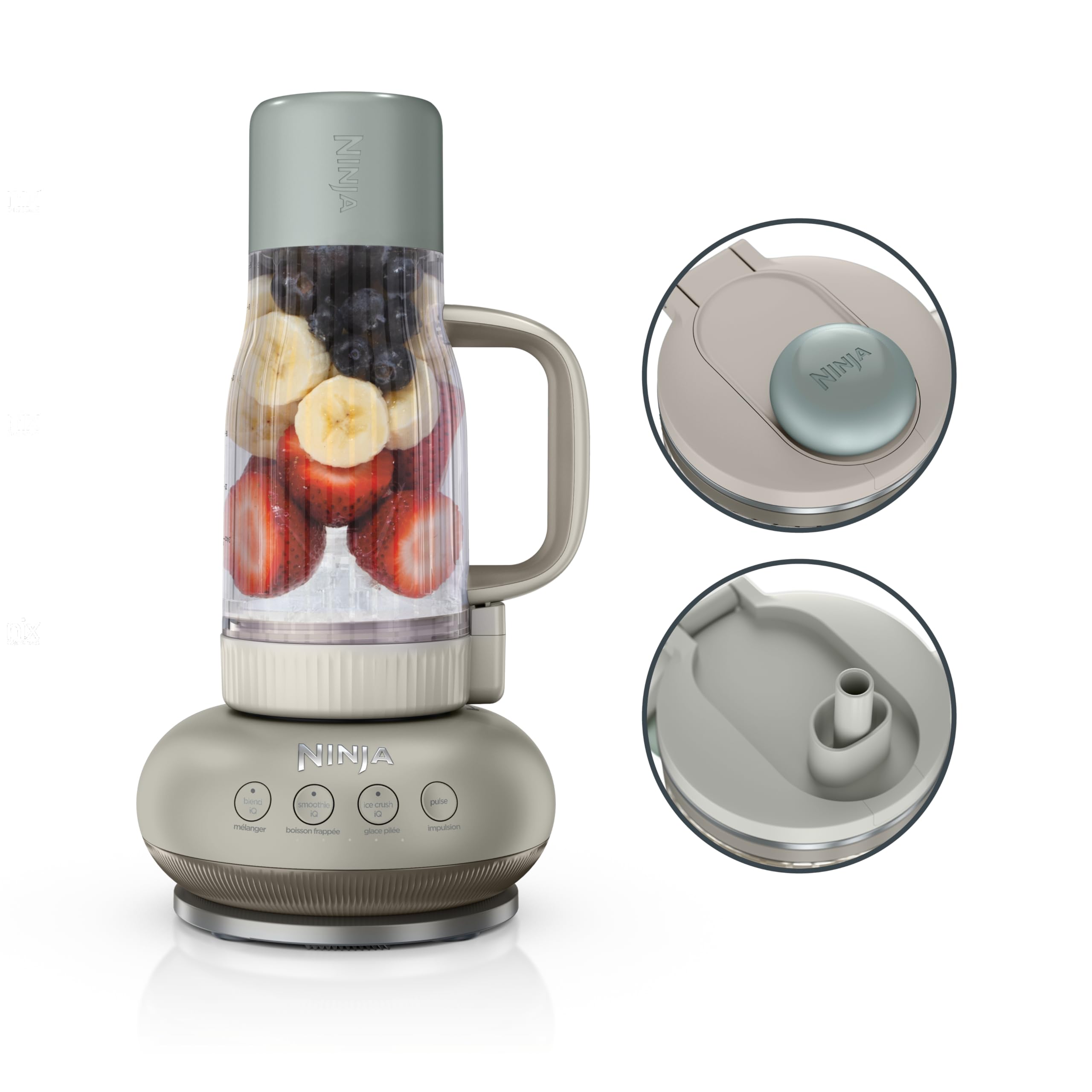 Ninja BlendBOSS vista frontal color Stone Mint mostrando diseño compacto y moderno