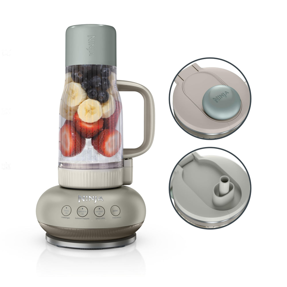 Ninja BlendBOSS vista frontal color Stone Mint mostrando diseño compacto y moderno