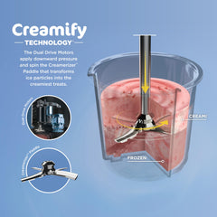 Ninja CREAMi Creamerizer paddle en detalle que garantiza textura cremosa