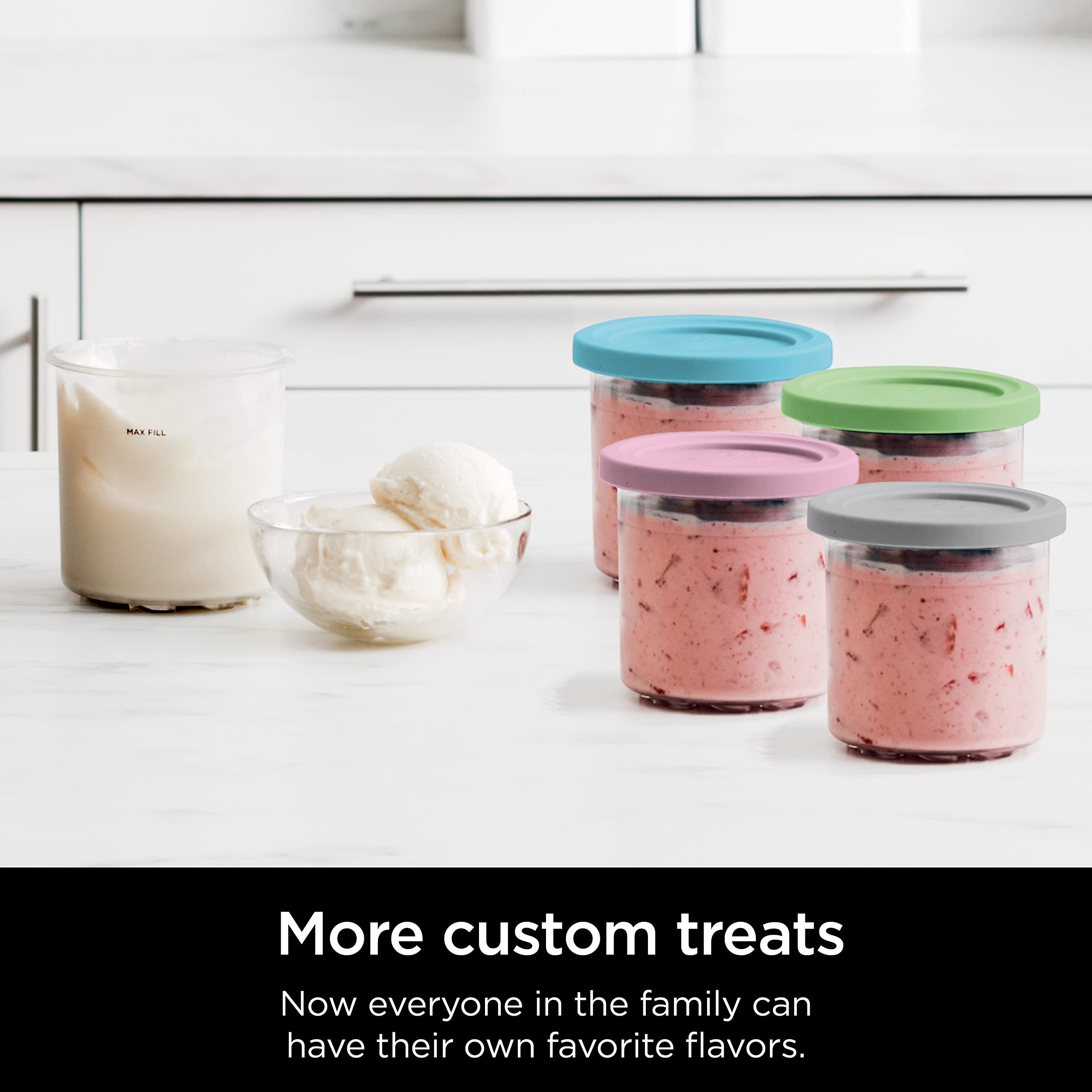 Ninja CREAMi comparación de tamaño 16 oz para control de porciones