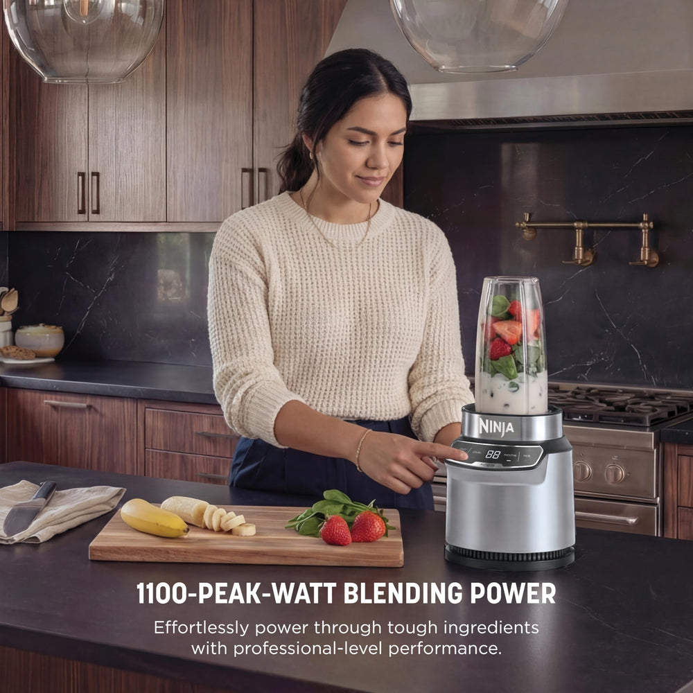 Ninja ensamblaje de cuchillas Pro Extractor mostrando filo y extracción nutritiva