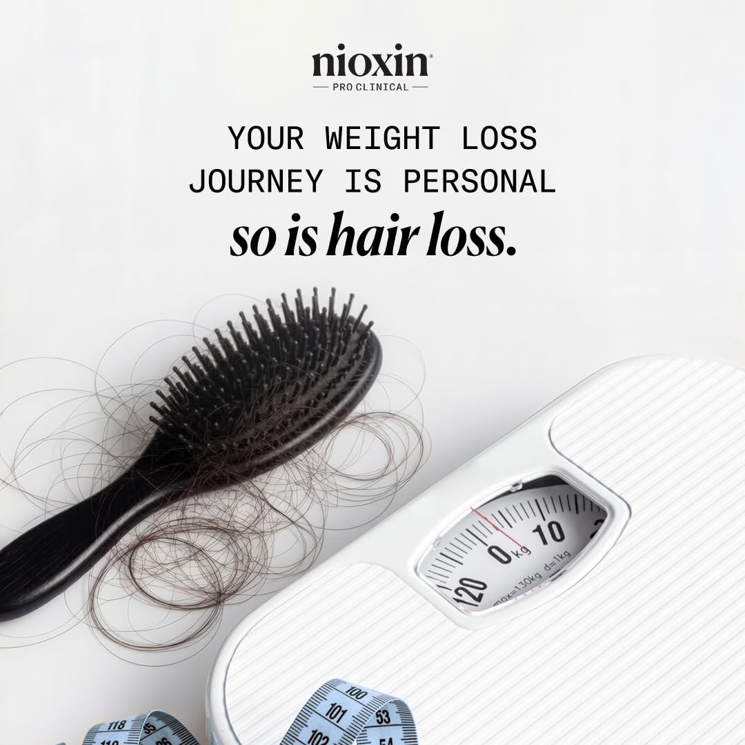 Nioxin comparativa antes y después con apariencia de más densidad