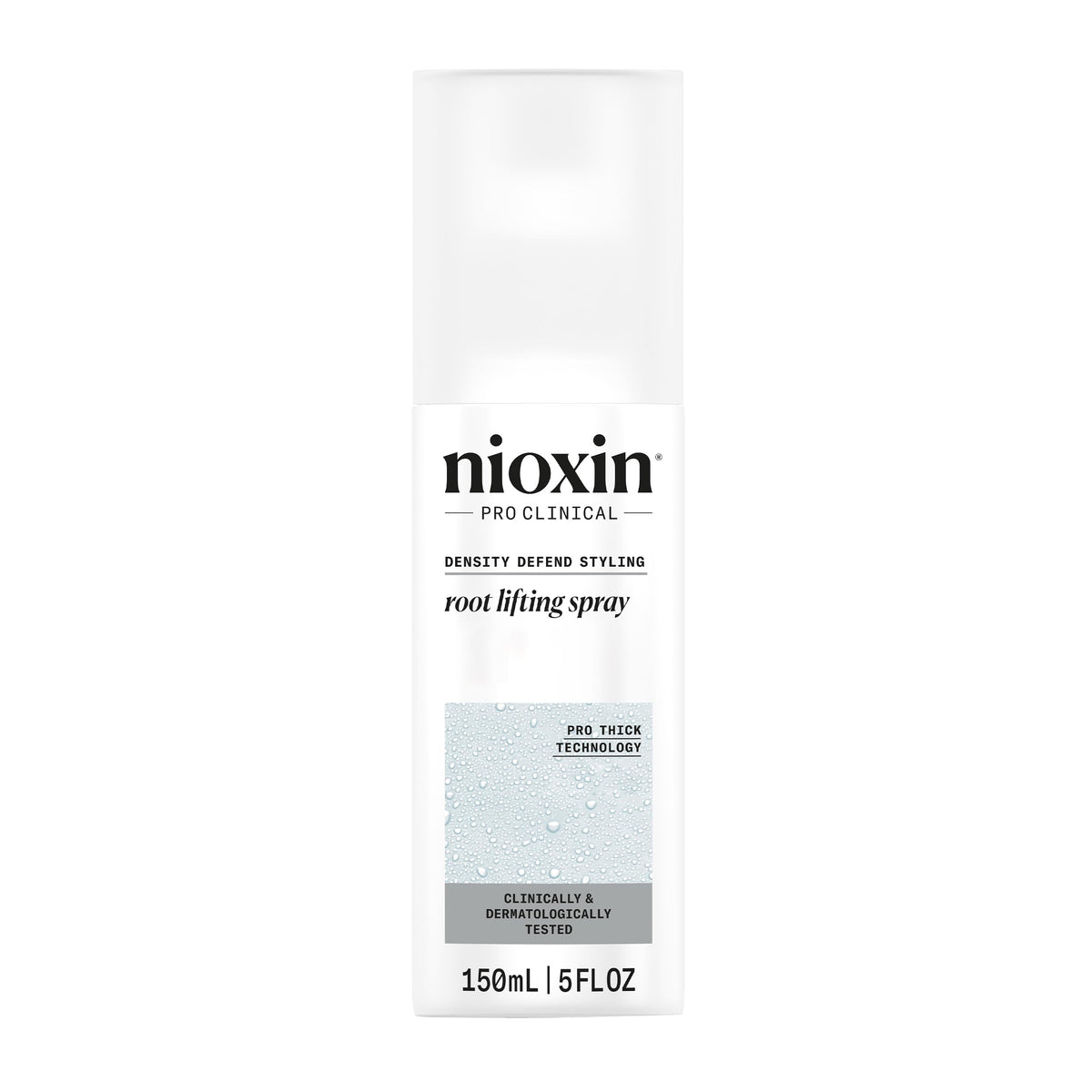 NIOXIN envase frontal mostrando volumen y manejo