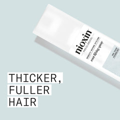 NIOXIN primer plano de textura del spray y ventaja texturizante
