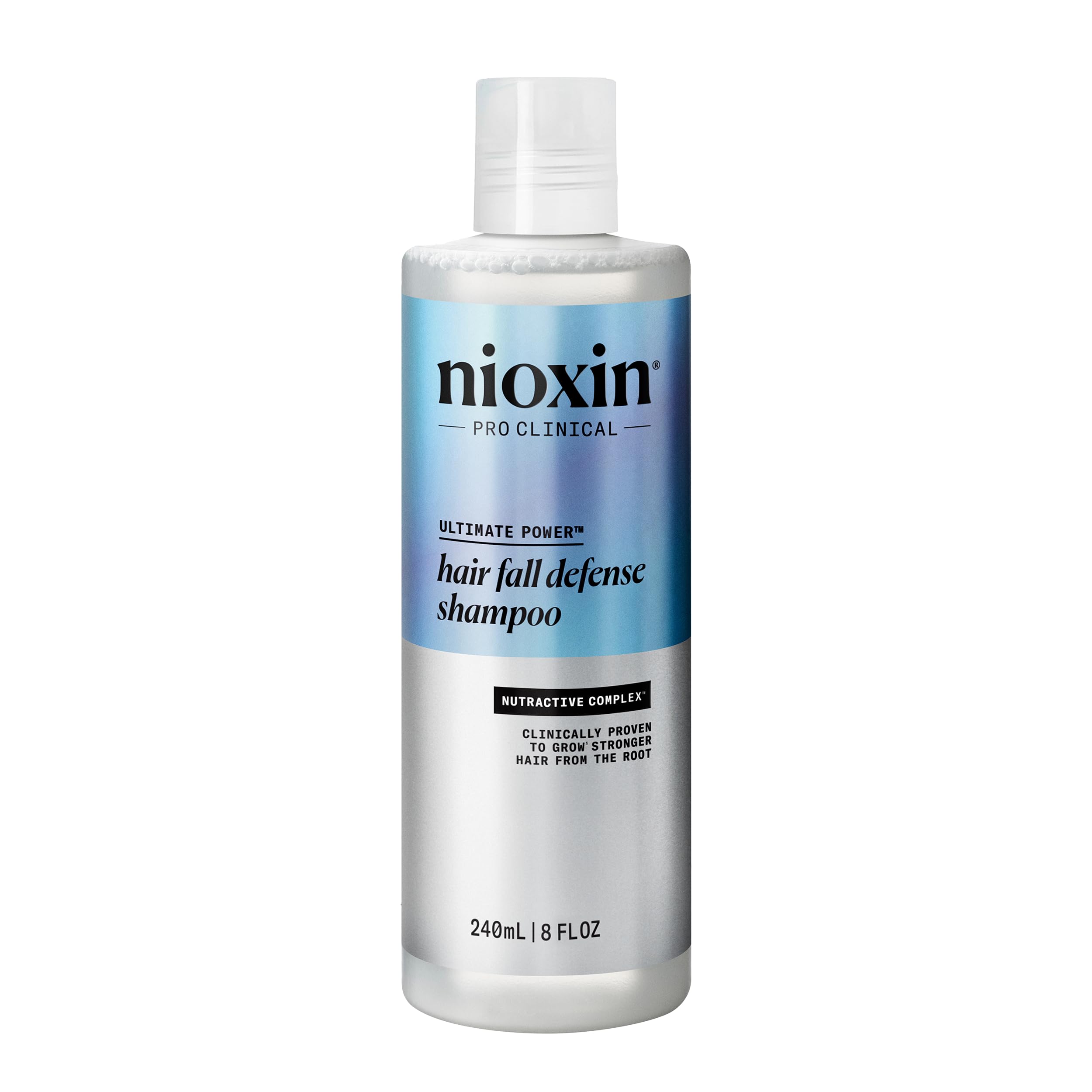 NIOXIN envase frontal mostrando la marca y diseño, transmite confianza