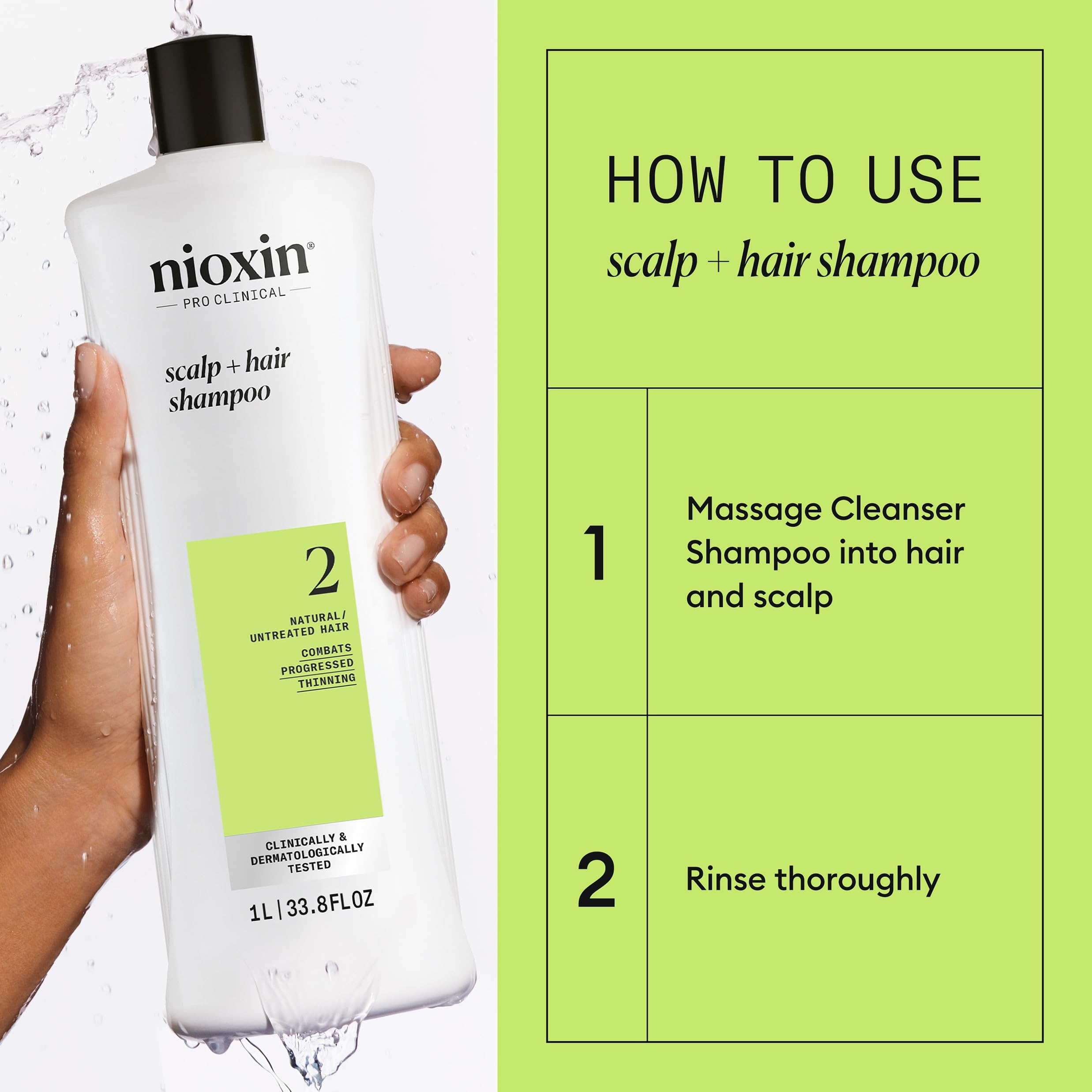 NIOXIN cabello con aspecto más denso tras uso continuo del sistema