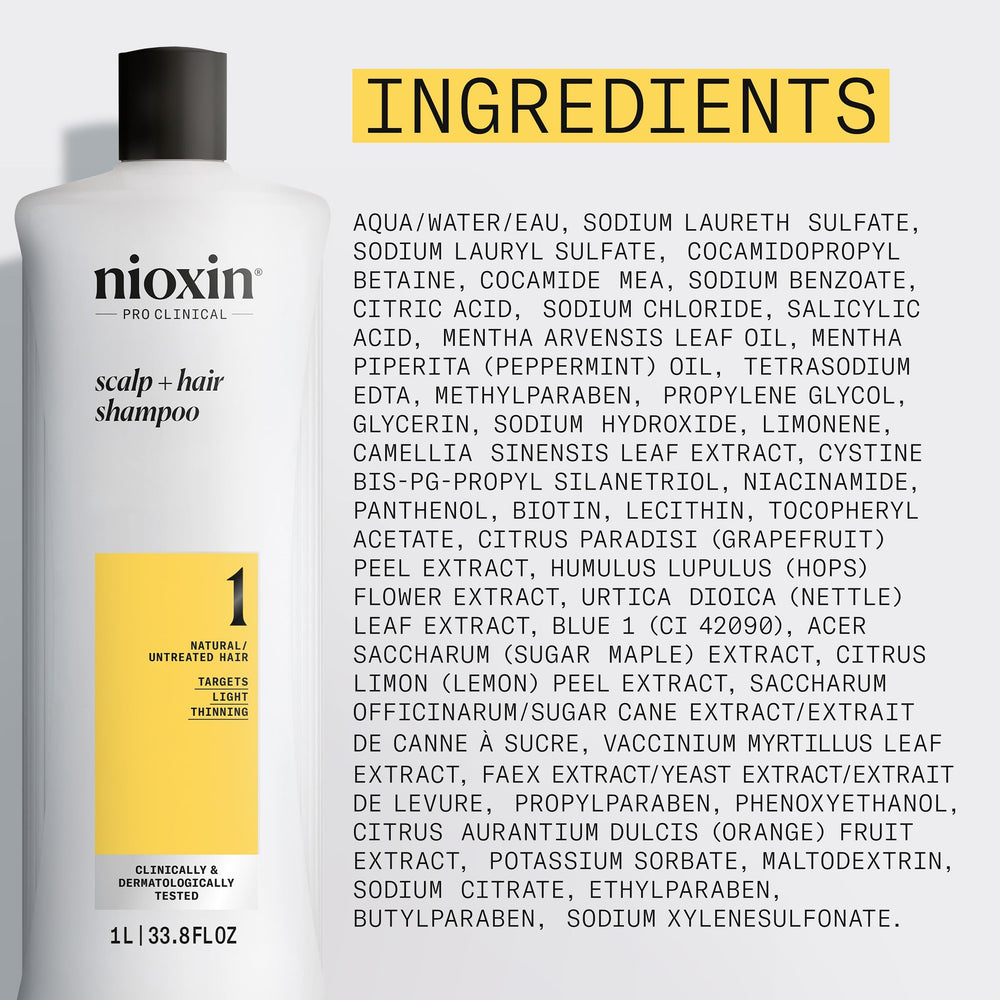 NIOXIN producto en baño ordenado representando uso diario fácil y elegante