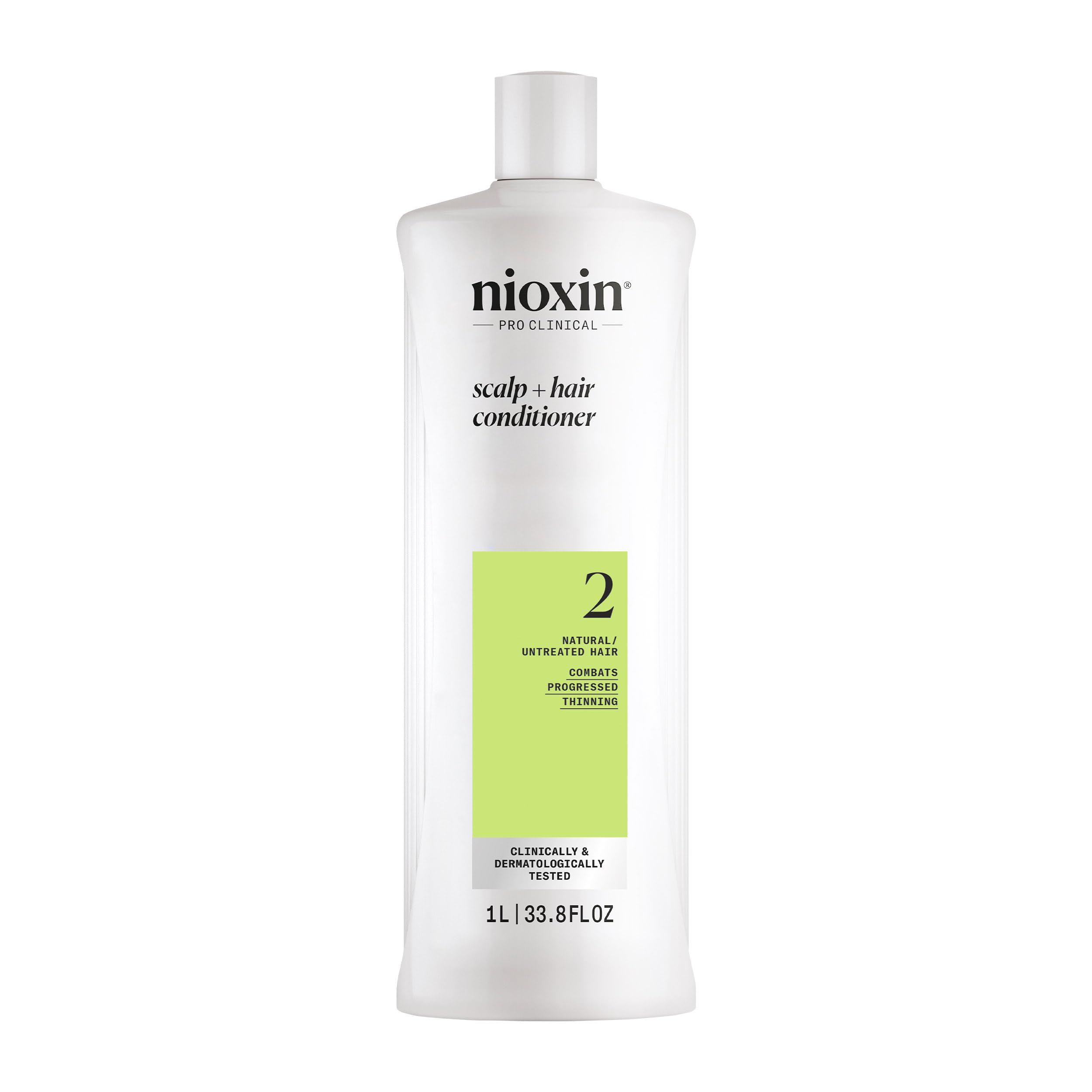 NIOXIN envase System 2 frente mostrando diseño y beneficios de densidad