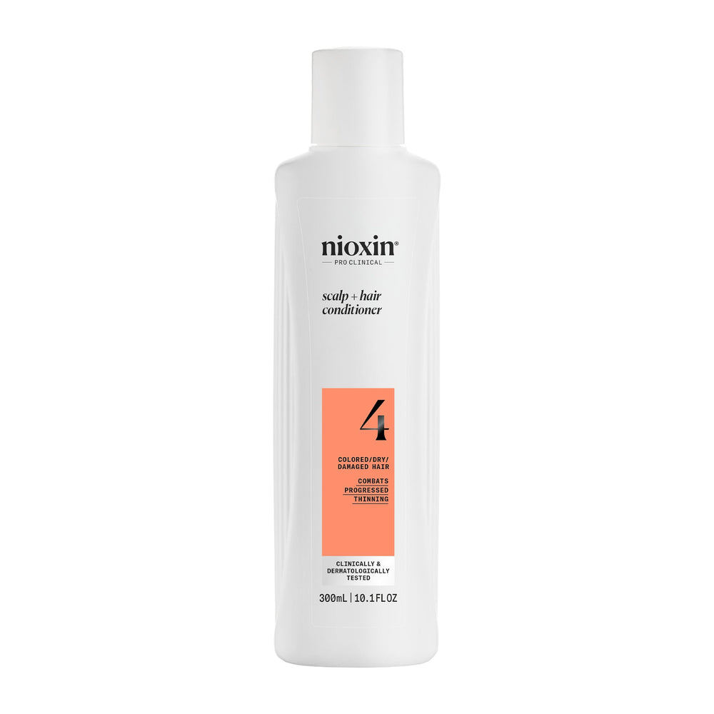 Nioxin envase frontal mostrando el acondicionador y su beneficio de densidad