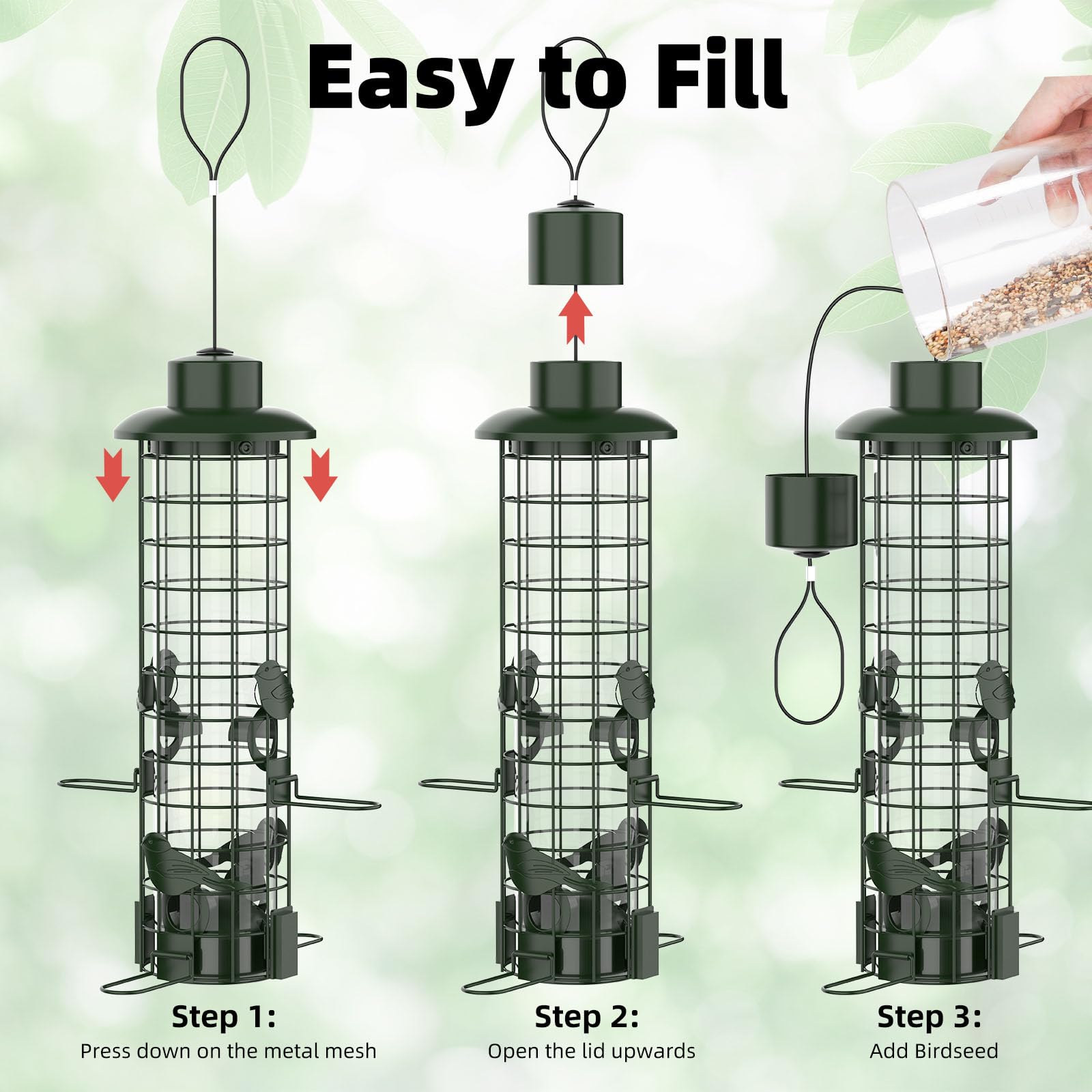 Niser top fill lid open for easy refilling and fast maintenance