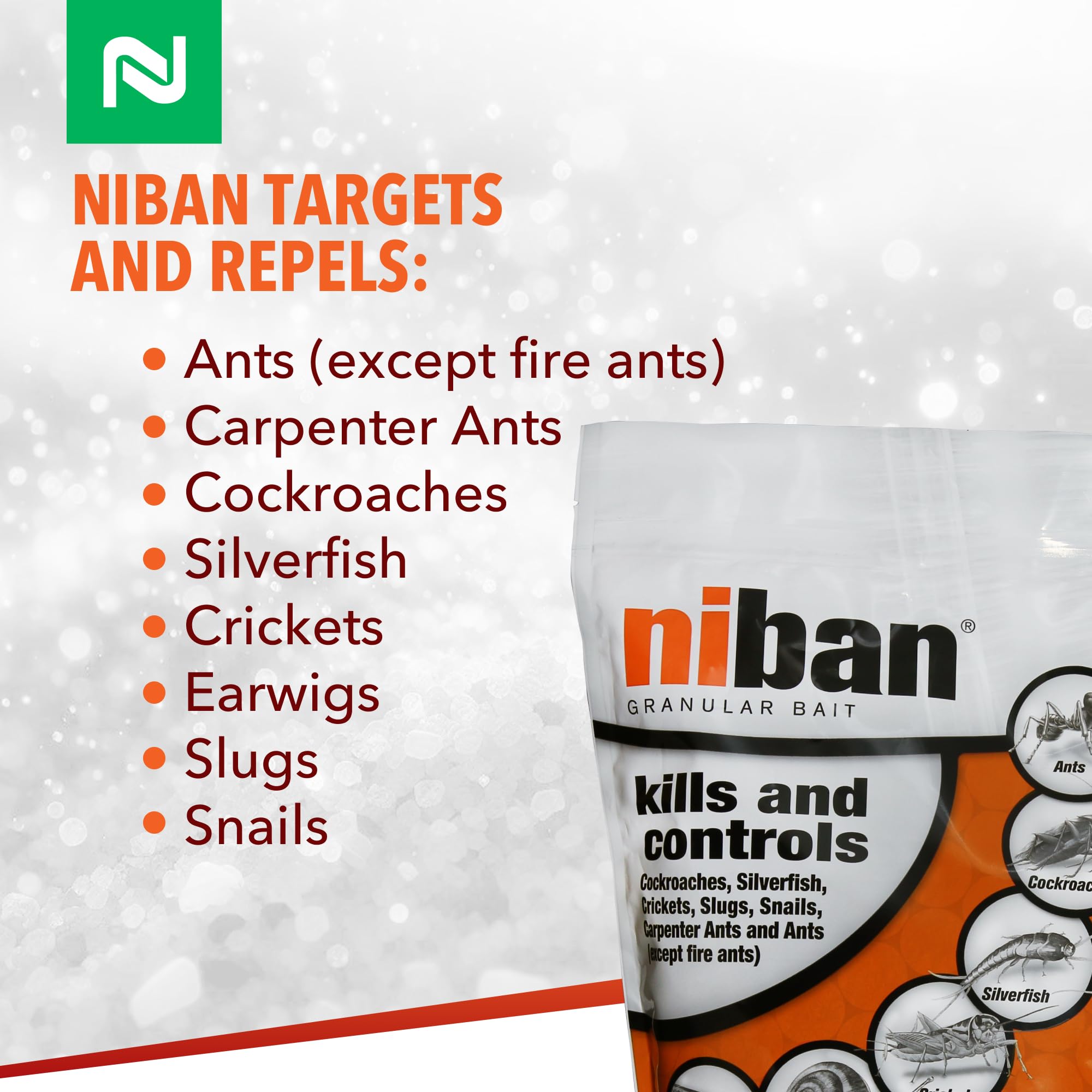 Nisus Niban envase con aplicador cómodo para distribución rápida y controlada