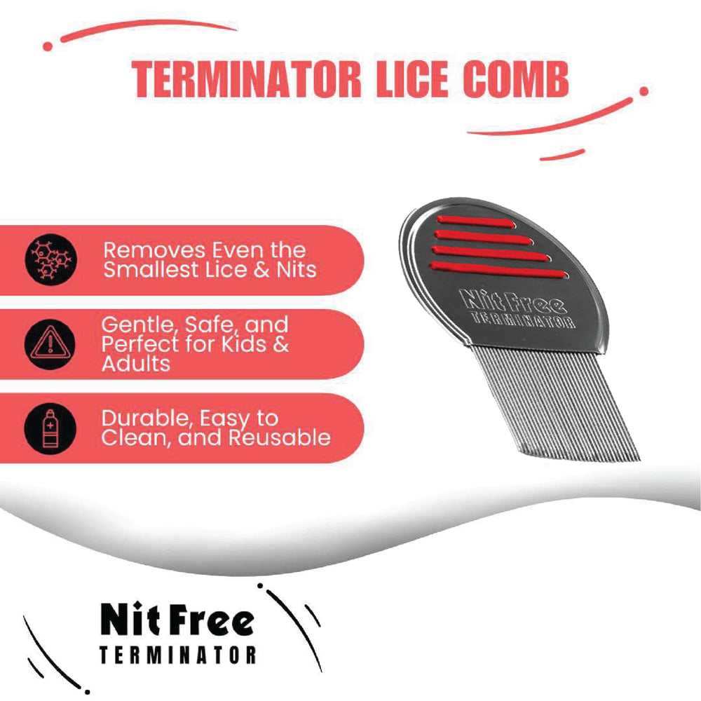 Nit Free Terminator primer plano de dientes microacanalados para extracción precisa