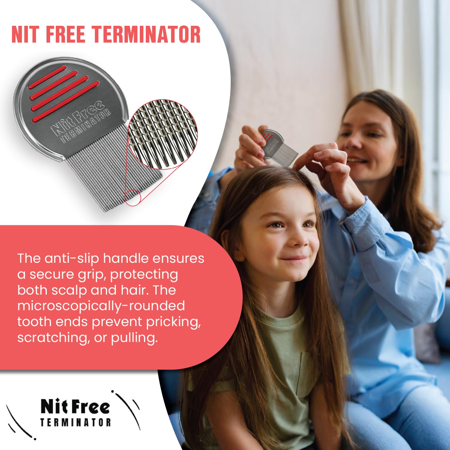 Nit Free Terminator colocado en lavabo listo para limpieza y esterilización