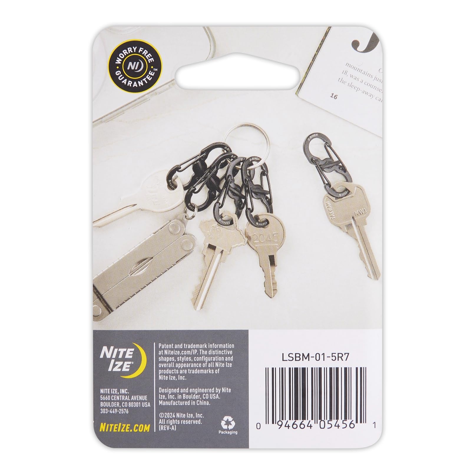 Nite Ize S-Biner detalle de palanca MicroLock fácil de girar