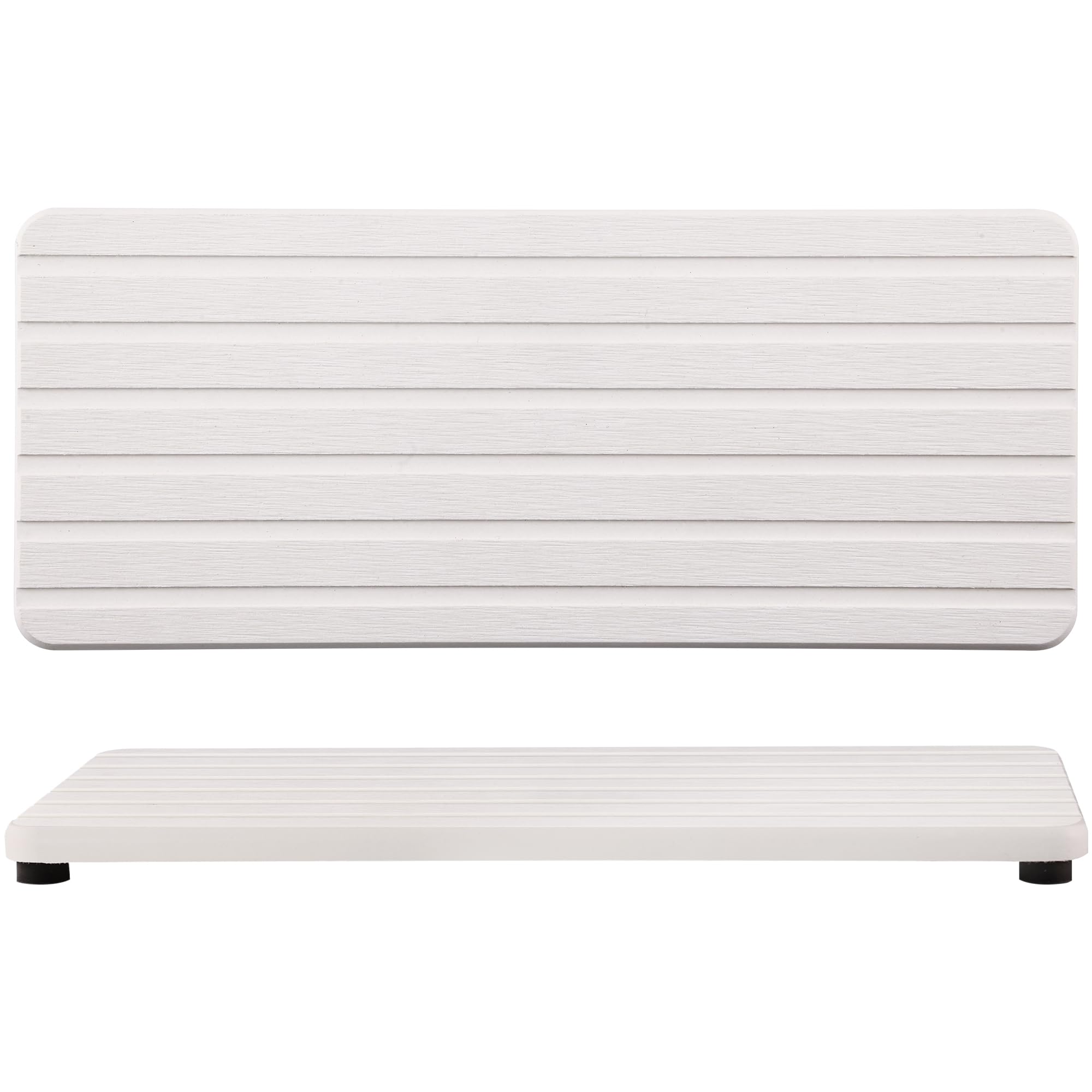 NiuYichee bandeja frontal blanca absorbe agua y ordena encimeras