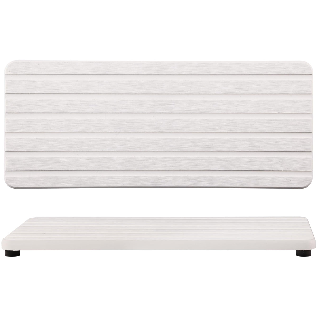NiuYichee bandeja frontal blanca absorbe agua y ordena encimeras
