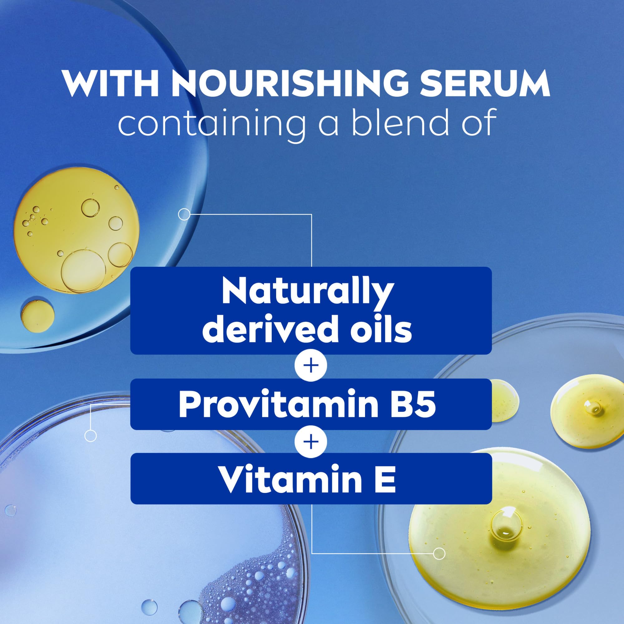 NIVEA comparación de tamaño en manos para referencia de volumen