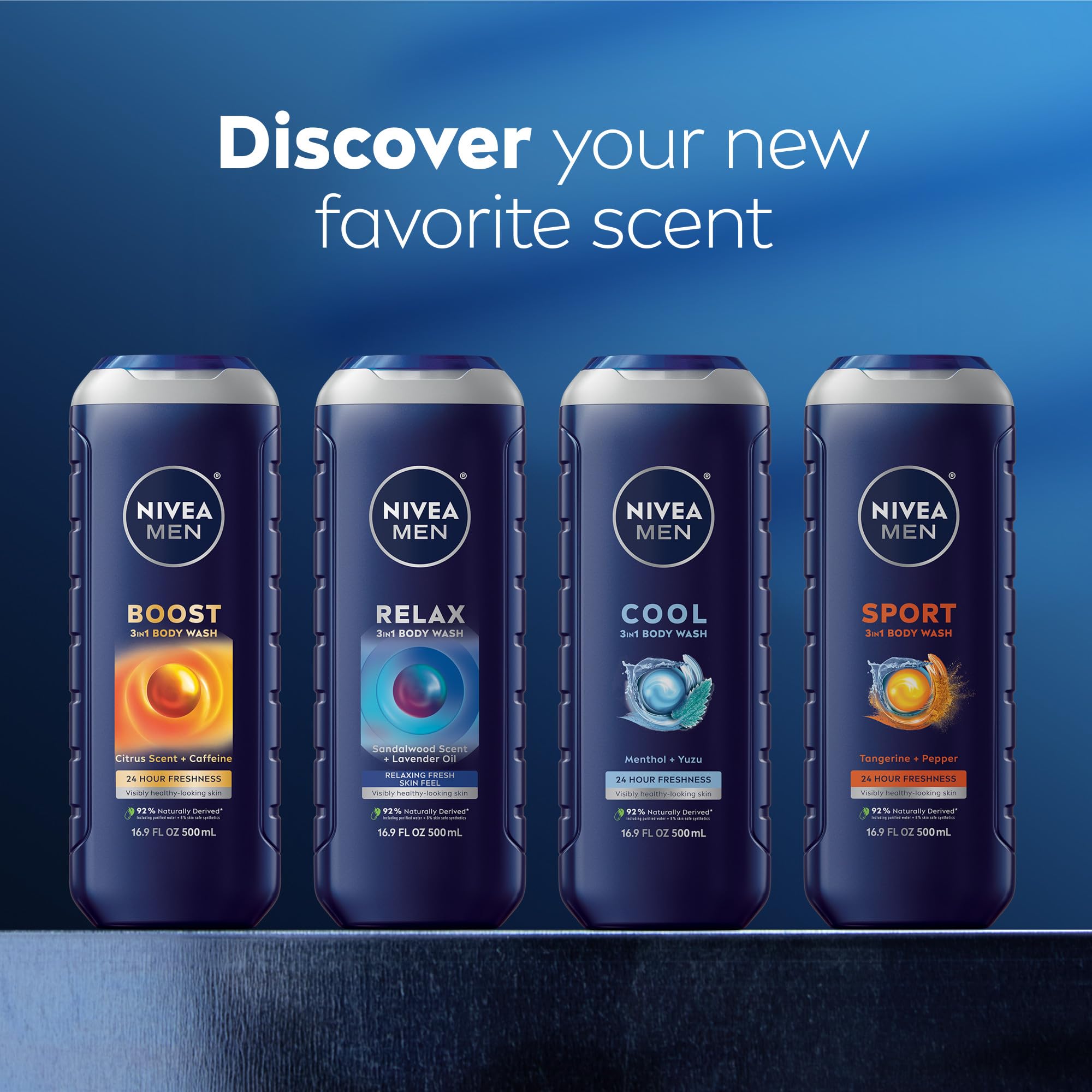 NIVEA MEN enfoque en mentol y yuzu, aroma fresco y vigorizante
