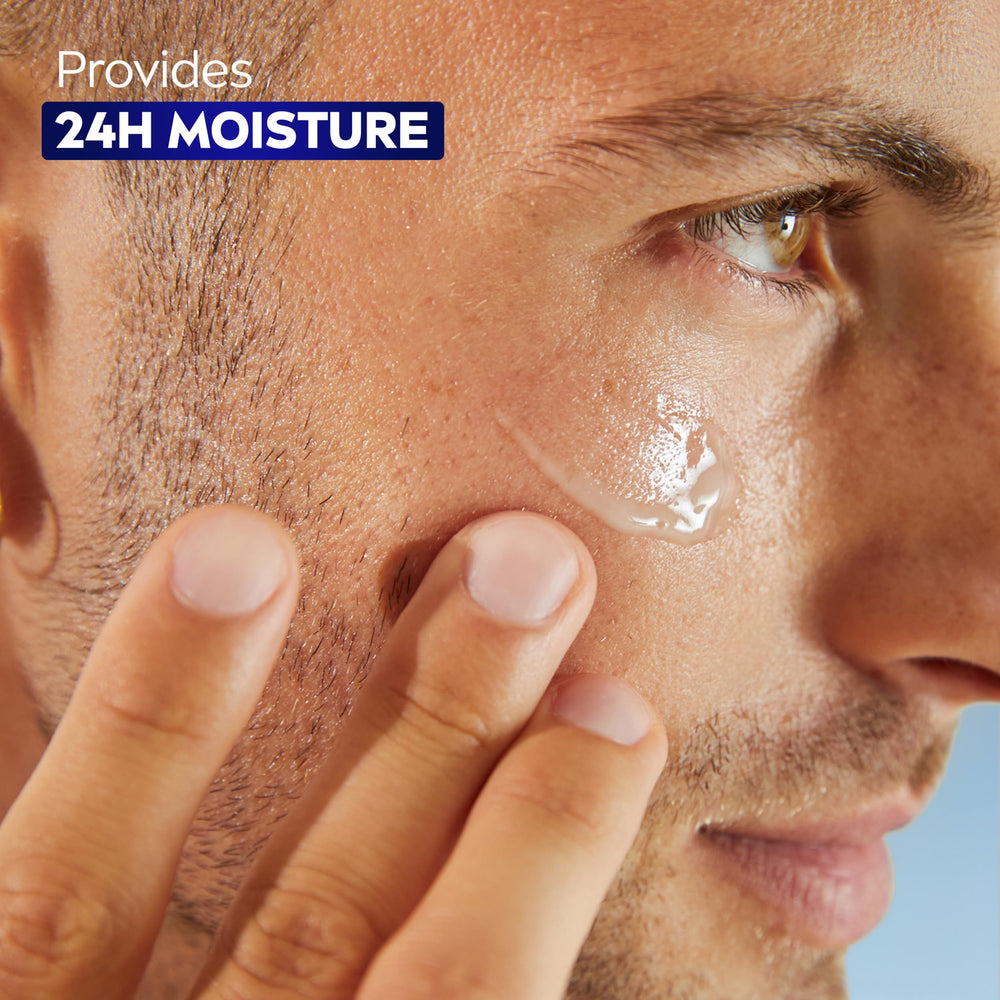 NIVEA MEN primer plano de la etiqueta con ingredientes clave