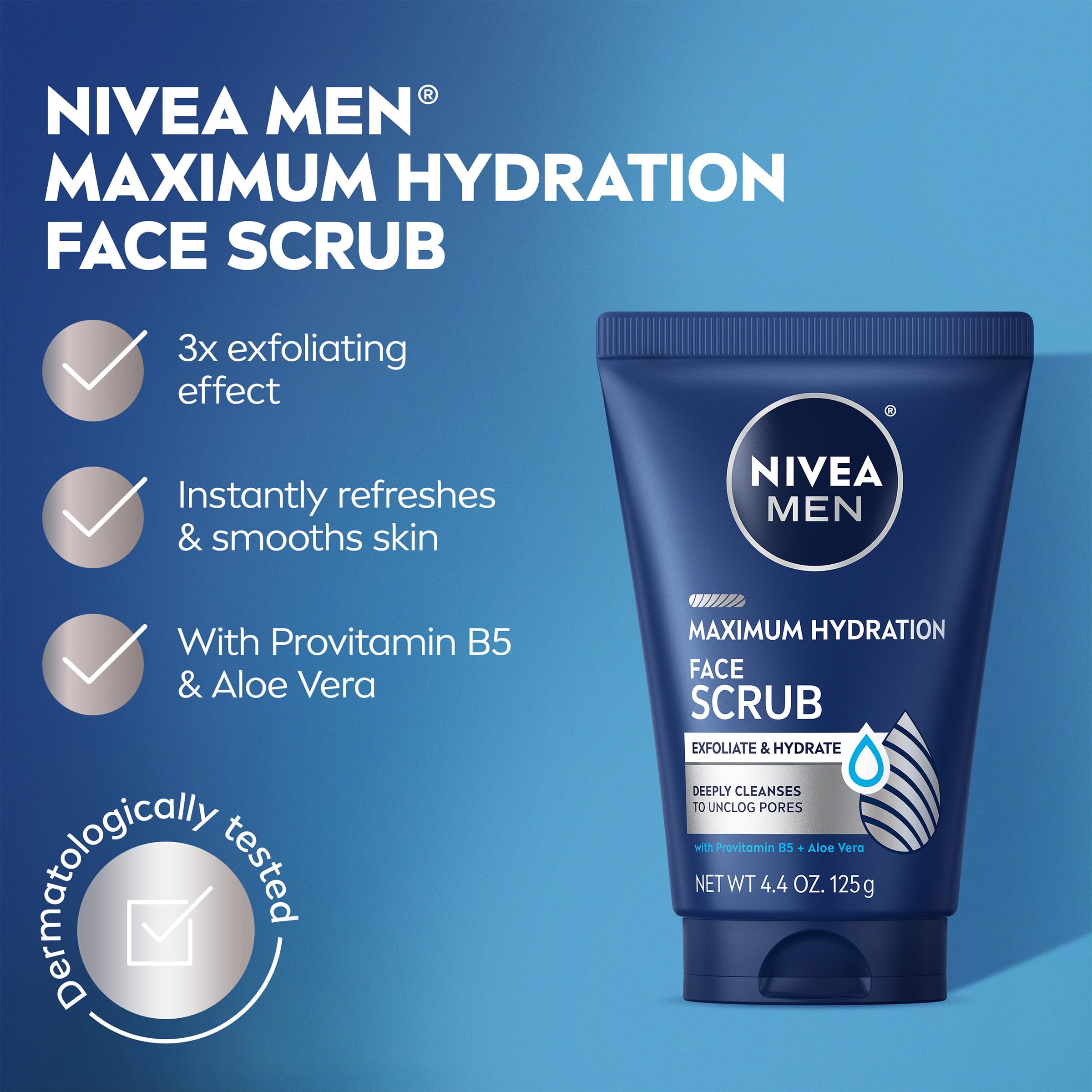 NIVEA MEN partículas exfoliantes en primer plano que revelan efectividad