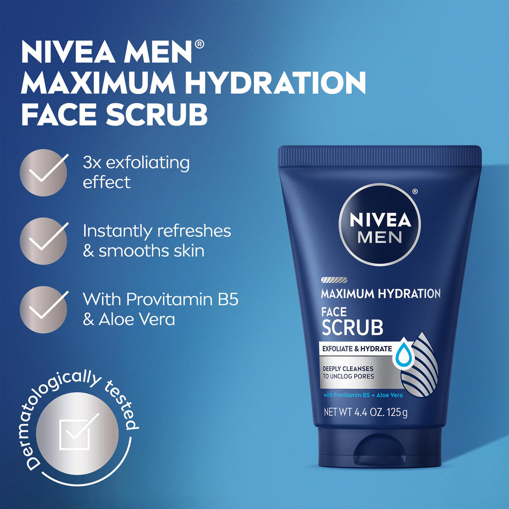 NIVEA MEN partículas exfoliantes en primer plano que revelan efectividad