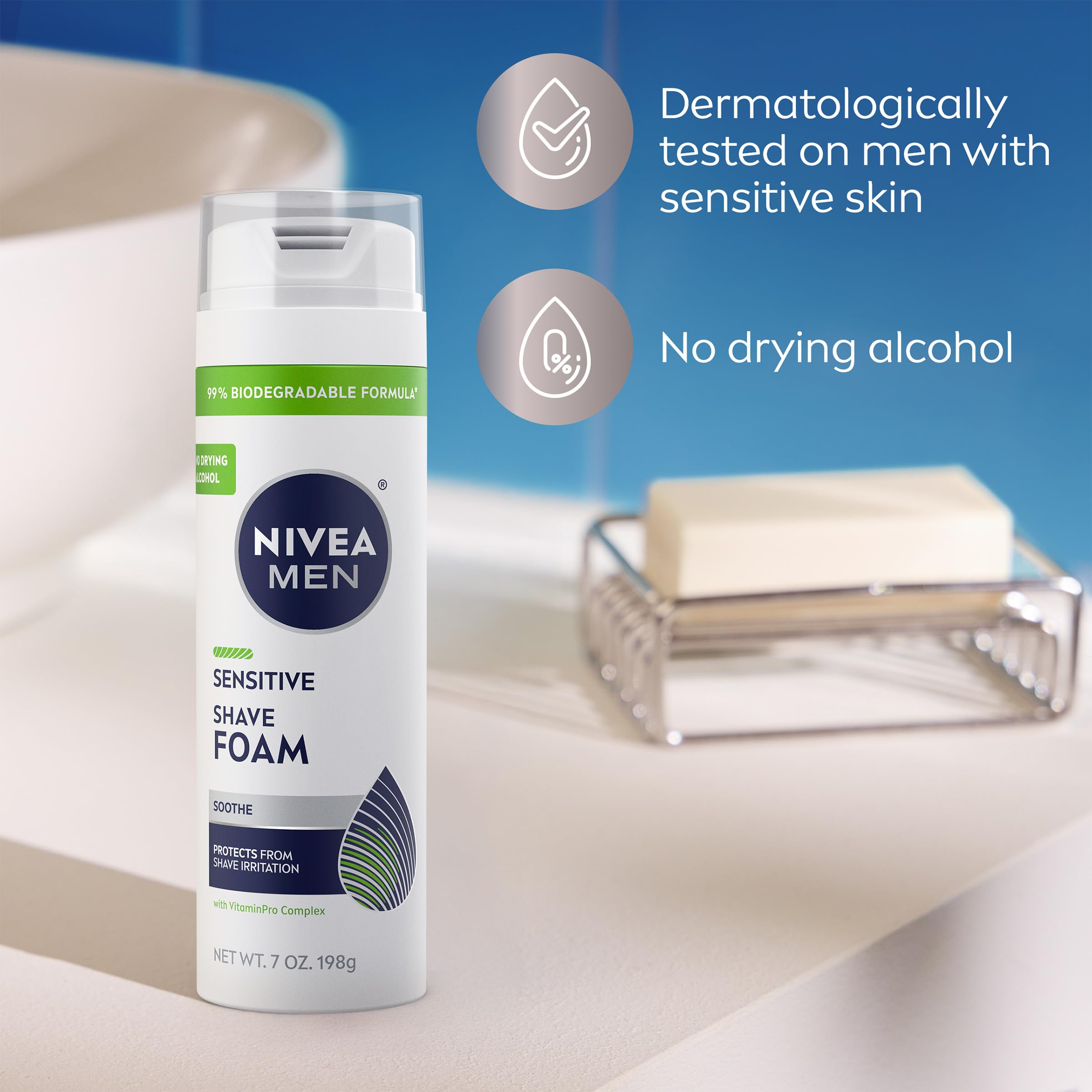 NIVEA men pack de seis latas ideal para ahorro y uso diario