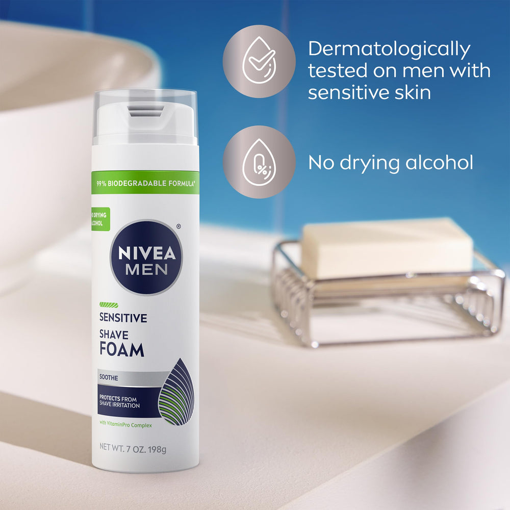 NIVEA men pack de seis latas ideal para ahorro y uso diario