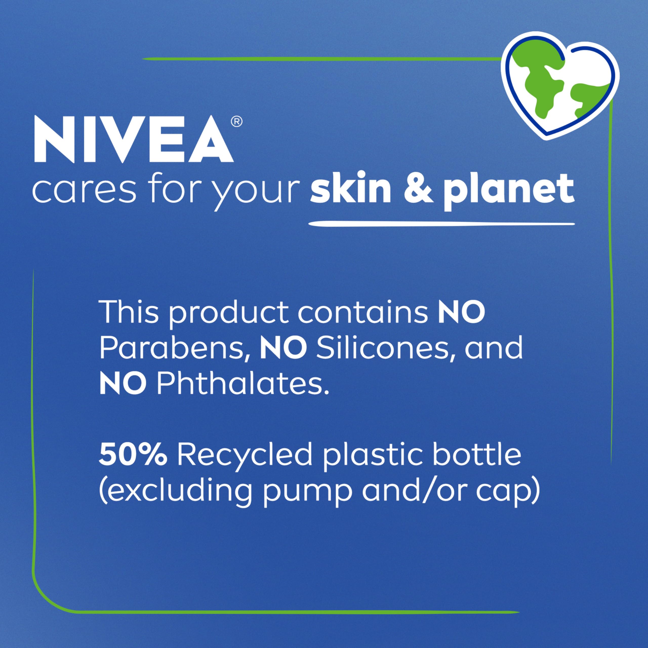 NIVEA pack de tres botellas sobre mesa para uso prolongado en casa