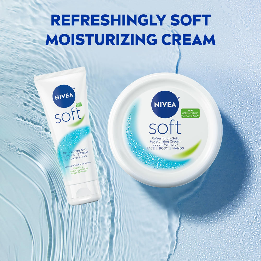 NIVEA Soft en baño moderno ilustrando uso diario y conveniencia