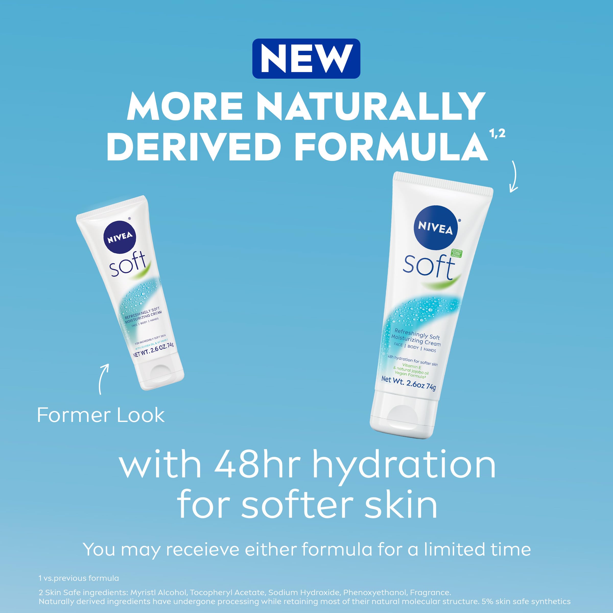 NIVEA soft textura cremosa en primer plano que demuestra absorción rápida