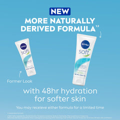 NIVEA soft textura cremosa en primer plano que demuestra absorción rápida