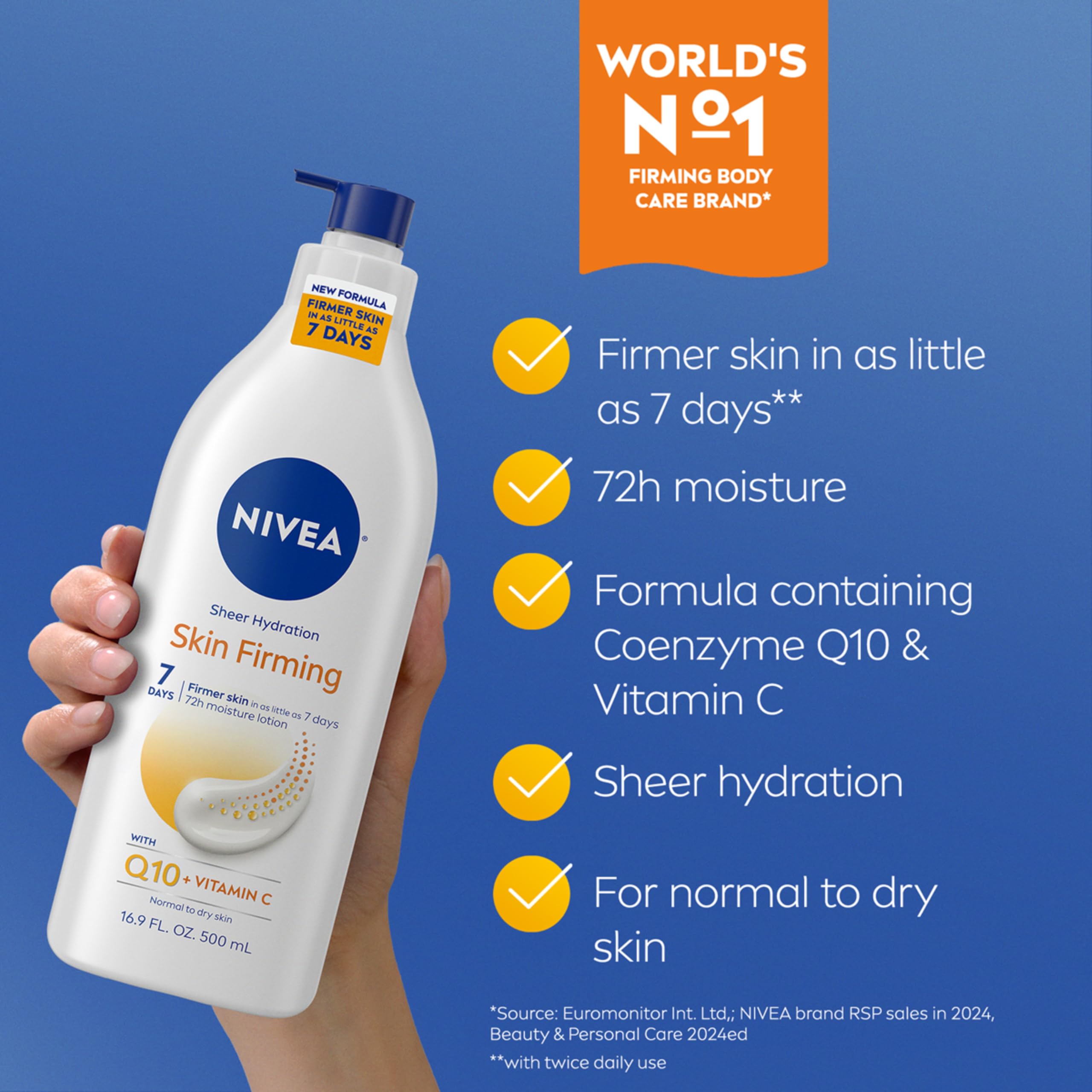 NIVEA textura cremosa en mano que muestra rápida absorción e hidratación