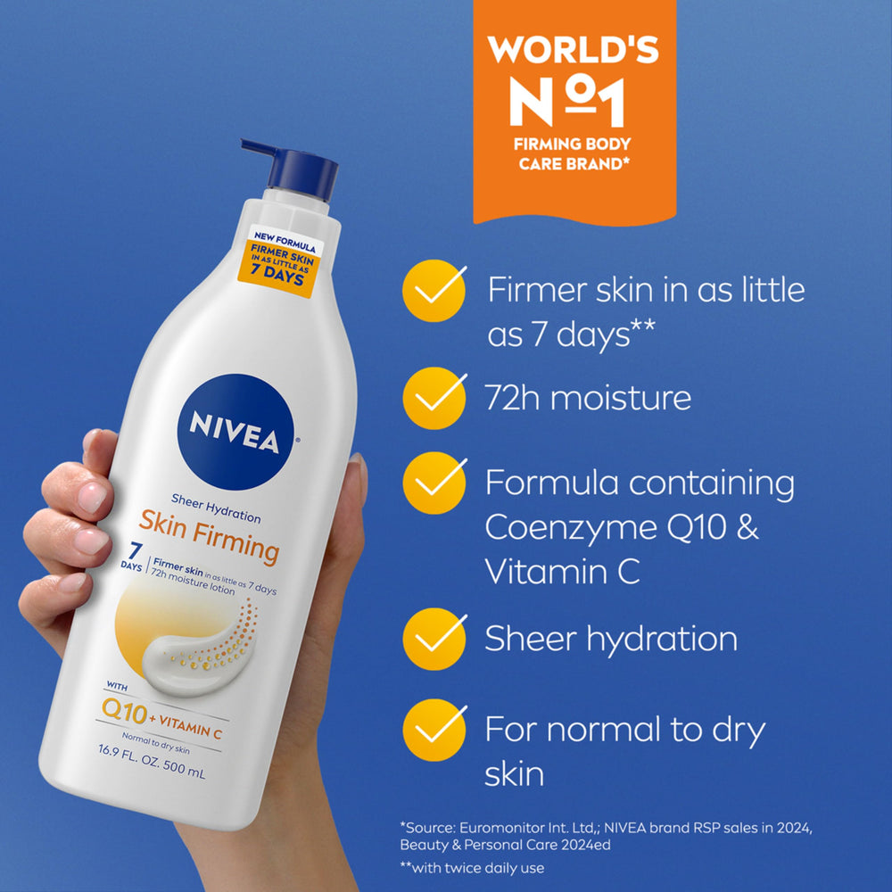 NIVEA textura cremosa en mano que muestra rápida absorción e hidratación