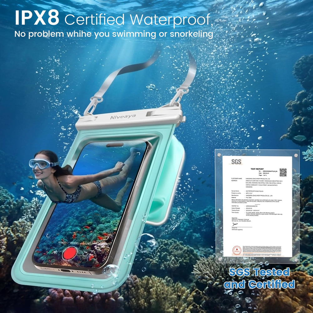 Niveaya material transparente de la funda para fotografías nítidas