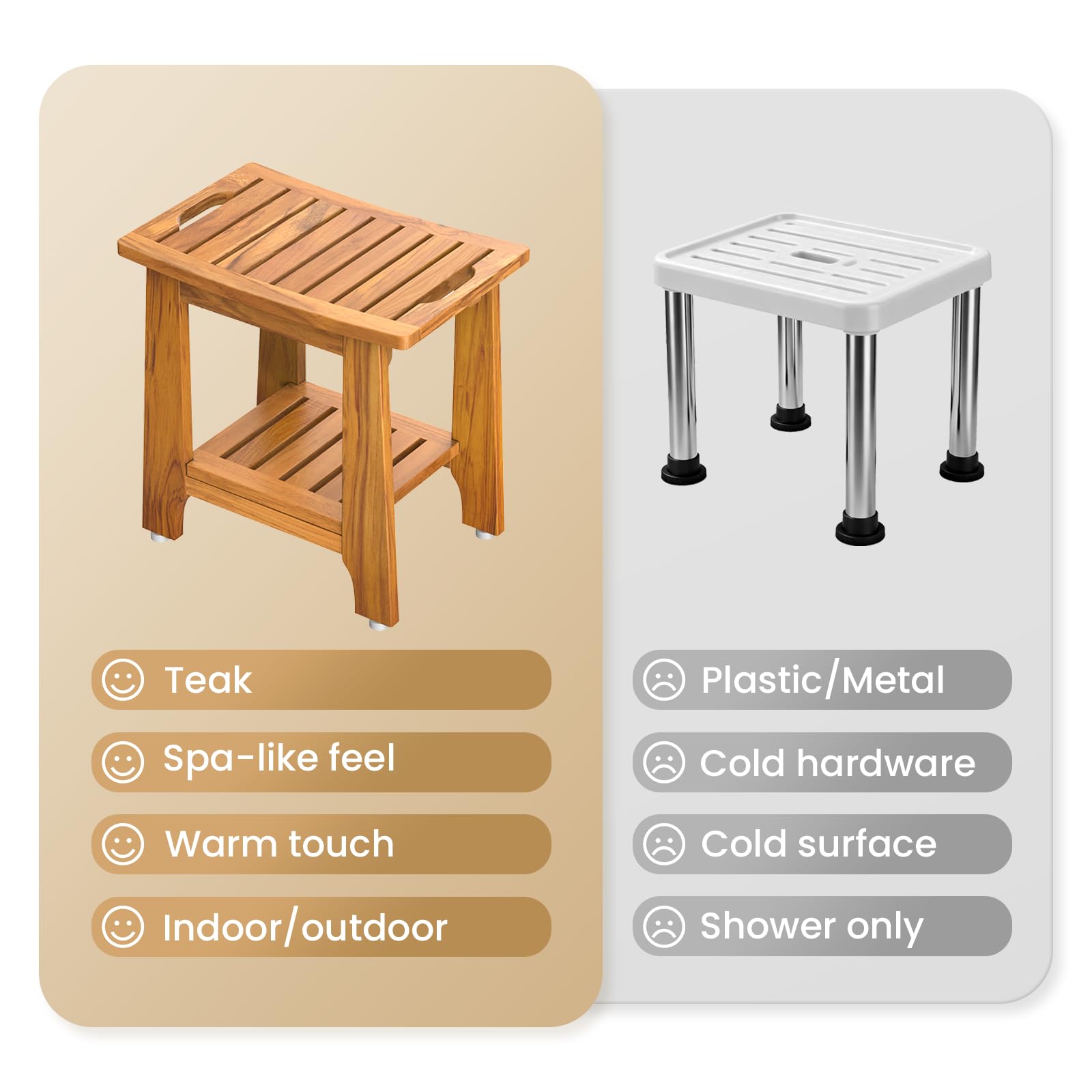 NNN vista superior del asiento ergonómico y superficie anti-humedad