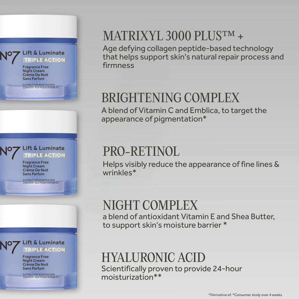 No7 aplicación en rostro y cuello para reafirmar e iluminar