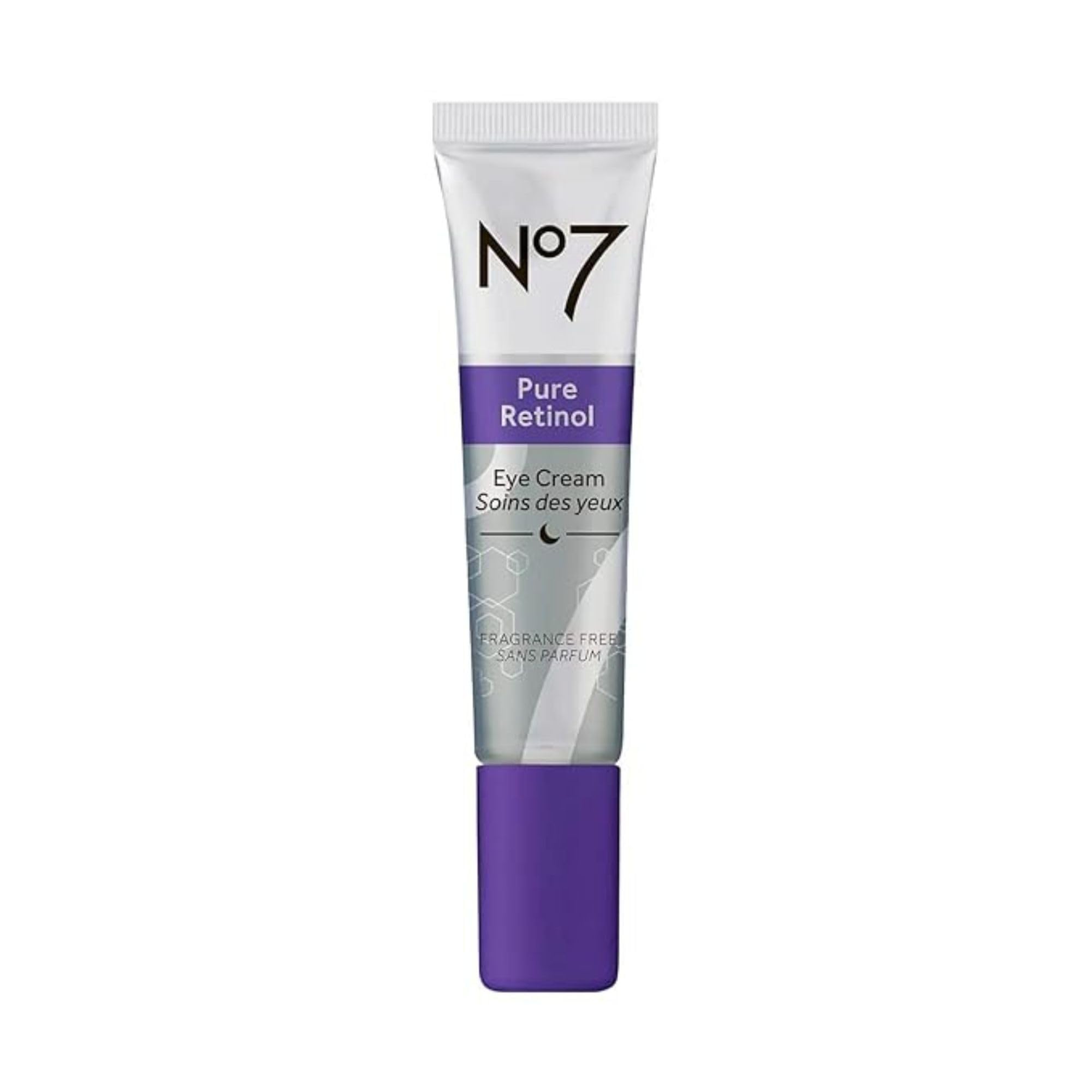 No7 contorno de ojos frontal mostrando el diseño y beneficio antiedad