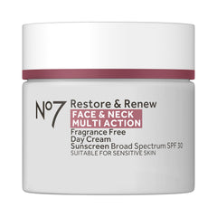 No7 crema día SPF 30 frontal mostrando el envase y beneficios visibles