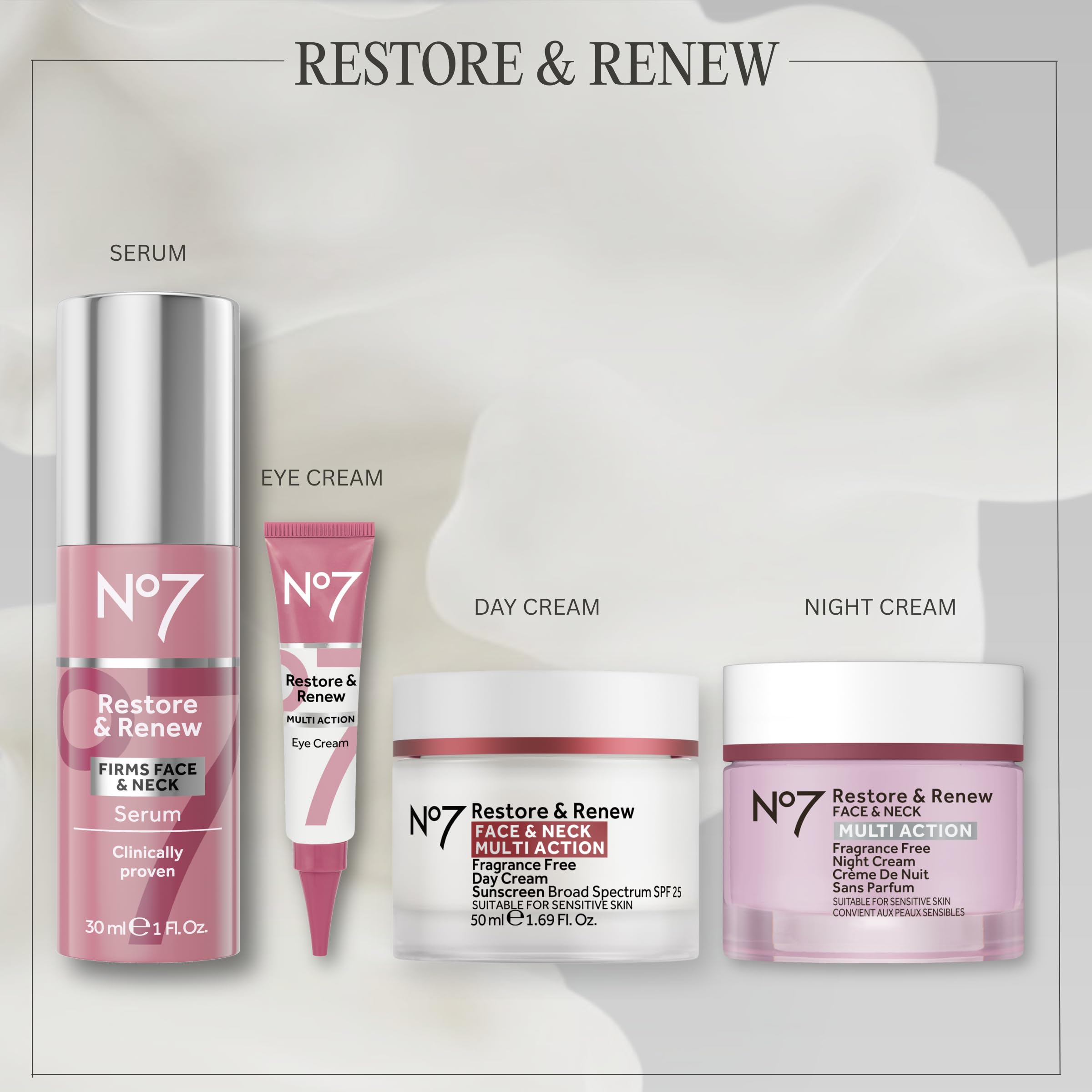 No7 estética botella en baño sugiere rutina nocturna lujosa y calmante