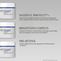 No.7 etiqueta trasera con ingredientes y protección SPF