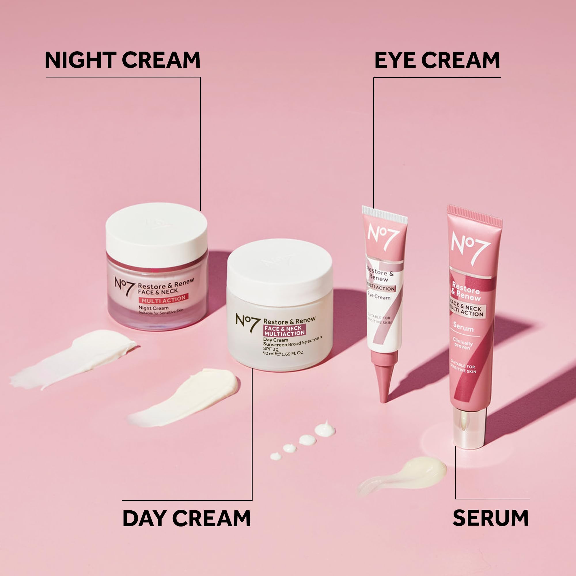 No7 set de rutina con crema y sérum para combinar tratamientos reafirmantes