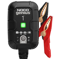 NOCO GENIUS1 frontal mostrando carcasa compacta y control sencillo