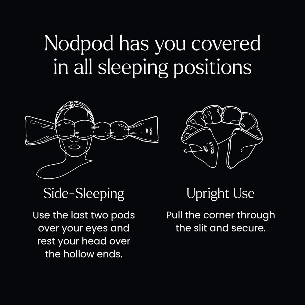nodpod usada por persona durmiendo de lado que mantiene presión uniforme