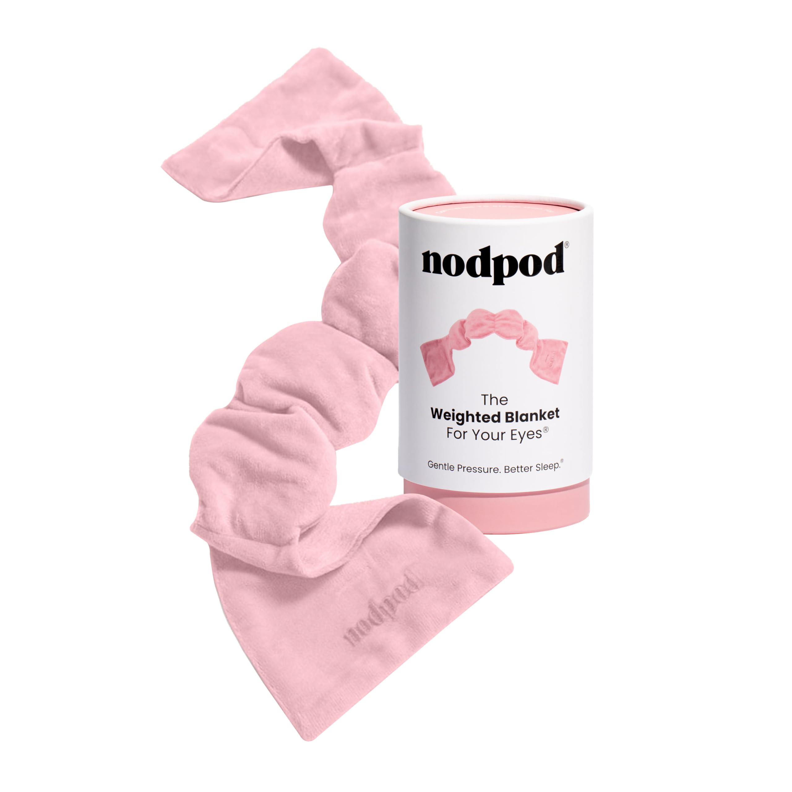 nodpod máscara frontal mostrando el diseño de cuatro compartimentos y bloqueo de luz