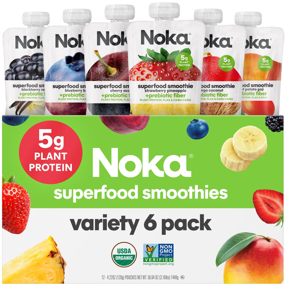 NOKA frente del paquete variedad 6pk mostrando diseños y colores