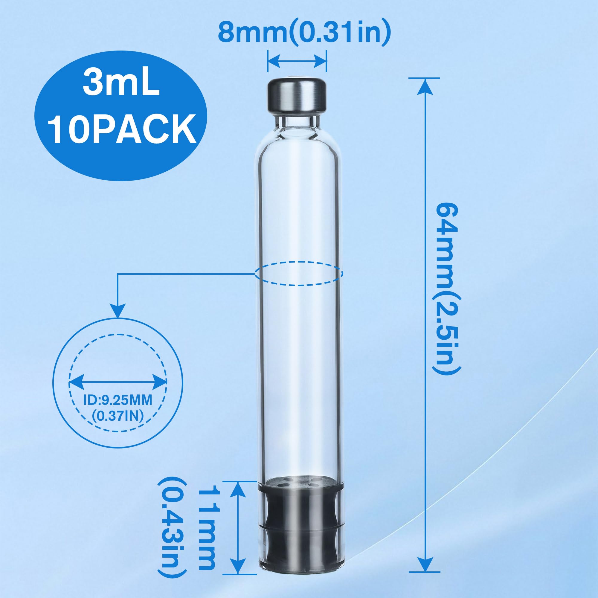 Nonlbzu detalle de vidrio borosilicato que garantiza pureza del contenido